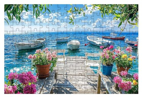 Puzzle 1000 Teile Landschaft, Meer Puzzle 1000 Teile Erwachsene, Puzzel für Die Ganze Familie, Klassische Puzzles Geschicklichkeitsspiel, Holzpuzzle Geschenke für Frauen Geschenke für Männer -2245