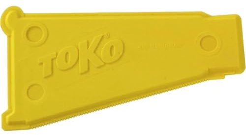 TOKO Multi-Purpose Scraper, Kunststoffwerkzeug zum Entfernen von Wachsresten in Rillen, an Kanten und Seitenwangen (mit Zacken zum Verteilen von Klister)
