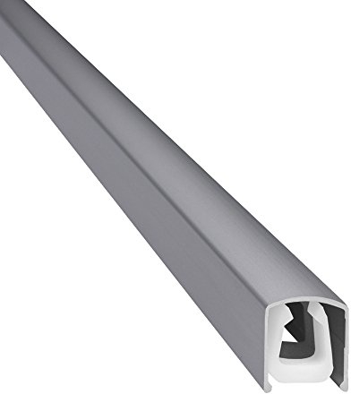 Design Alu KabelkanalSLIM SHADE für TV, PC etc. - silber matt eloxiert - Länge 110cm - Platz für viele Kabel - 110 x 1,6 x 1,8 cm - Verkleidung aus Aluminium - einfache Installation