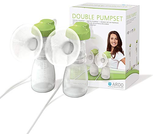 Ardo DOUBLE PUMPSET für die elektrischen Milchpumpen Alyssa, Bellis, Calypso & Carum – Hochwertiges Zubehör zum sicheren & schnellen Abpumpen von Muttermilch – BPA-frei