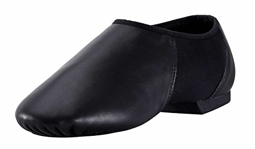ARCLIBER Women's Leather Jazz Shoe Slip-on Black 4 M US