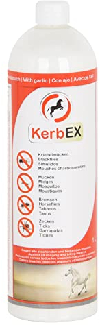 KerbEx rot, mit Knoblauch - Insektenabwehrmittel für Pferde, 1 Liter, Insektenschutz, Insektenabwehr