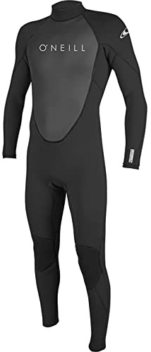 O'Neill Men's Reactor-2 3/2mm Back Zip Full Wetsuit, Black/Black, S