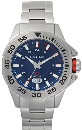 Nautica Westview Reloj para Hombre Analógico de Cuarzo con Brazalete de Acero Inoxidable NAPWSV003