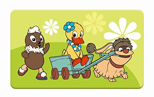 Trötsch Pittiplatsch Schnatterinchen Moppi Frühstücksbrettchen grün: aus Melamin (Unser Sandmännchen) (Geschirr)