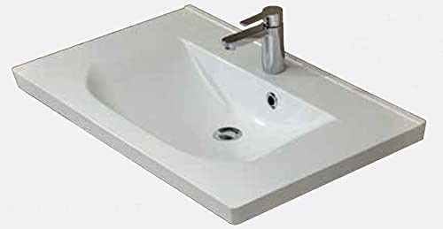 Pelipal Trentino 770/800 Mineralmarmor Waschtisch/Weiß / 80 x 3,5 x 51 cm