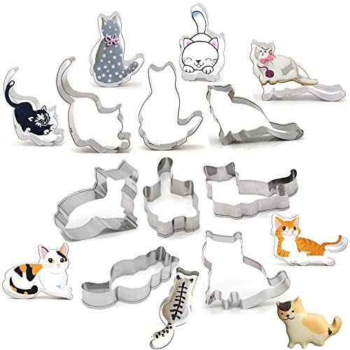 Generic 1 ensemble d'emporte-pièces en forme de chat en acier inoxydable