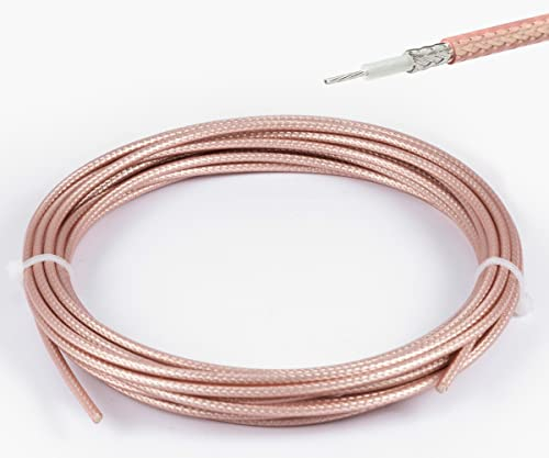 Vecys Cavo RG316 a Bassa Perdita Cavo Coassiale RF 50ohm 16.4FT/5M Marrone