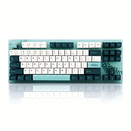 Womier K87 TKL Mechanische Tastatur, Hot Swapable Wired Keyboard, 80% RGB Tastatur mit botanischen Tastenkappen für PC MAC PS4 Xbox Laptop,Gateron G Pro Yellow Switch