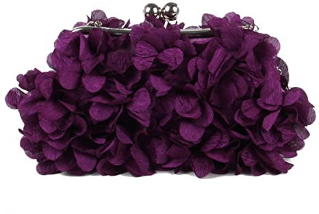 SUKUTU Damen Abend Clutch Blumen Abend Handtasche Damen Hochzeit Party Kette Umhängetasche Geldbörse
