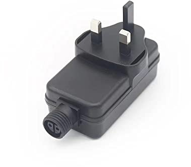 Spurleh 12V 2A 24W Power Adapter for Garden Spike Lights Spotlights LED Adapter IP44 Waterproof GS Power Supply Transformer Plug for Outdoor Spot Lights Garden Uplighters with BS Plug