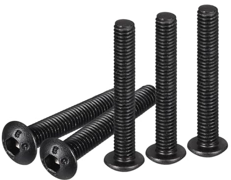 DTGN M3-0.5x20mm Viti a Testa Svasata con Presa Esagonale - 100pz Ideali per Macchine Acciaio Carbonio Ossidazione Nera Viti a Testa Esagonale Filettatura Completa
