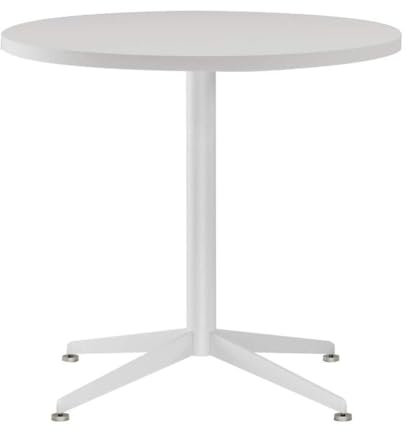 JHAISMAO Tulpe Drinnen Draußen 29,2 Zoll Runden Couchtisch Aluminium-Bistrotisch Mit MDF-Tisch Oben Und Unten Modern Esstisch Für Büro Sitzungssaal Küche Wohnzimmer(Size:80cm)