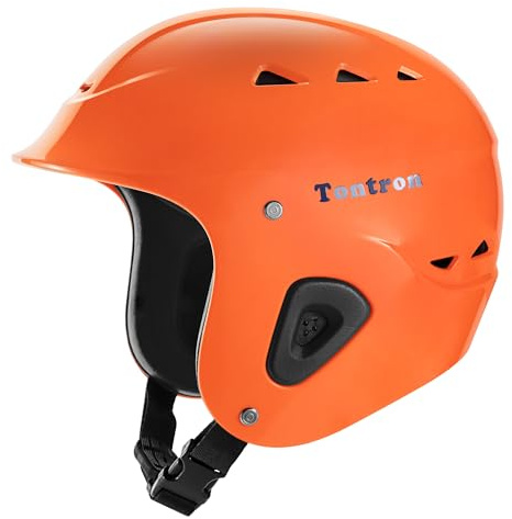 Tontron Sailonger - Casco integrale per adulti Whitewater, kayak, rafting, paddling, sport acquatici (arancione lucido, S)