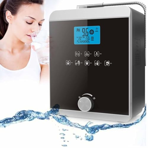 DDZJTPP Ionizador De Agua Alcalina,Máquina De Agua Alcalina Ag7.0, Produce Agua Alcalina Ph 2.8-11, Purificador De Máquina Generadora De Hidrógeno 3.8in LCD Home