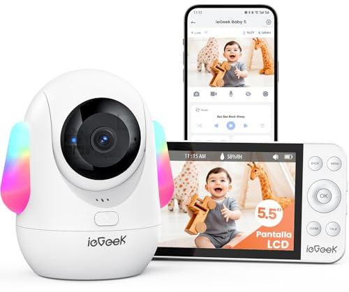 ieGeek 5.5 2.5K/4MP Camara Vigilancia Bebe WiFi