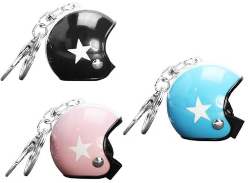Pack De 3 Porte-Clés Casque, Porte-Clés Drôles, Porte-Clés Mignons, Porte-Clés Cadeaux, Pendentifs Décoratifs