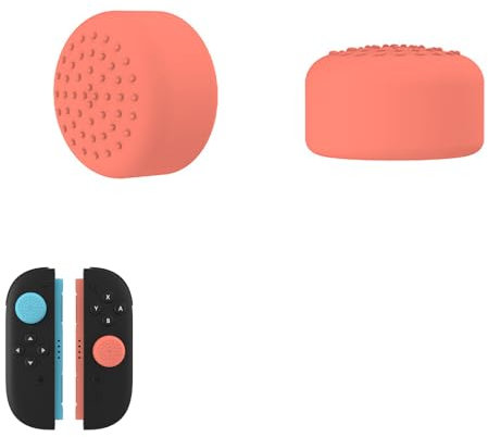 CERFFOOL Tappi Joystick in Silicone per Nintendo Switch 2 Joy-Con Controller Thumb Grip Caps Antiscivolo Tappi Joystick di Ricambio (2 pz Arancione)