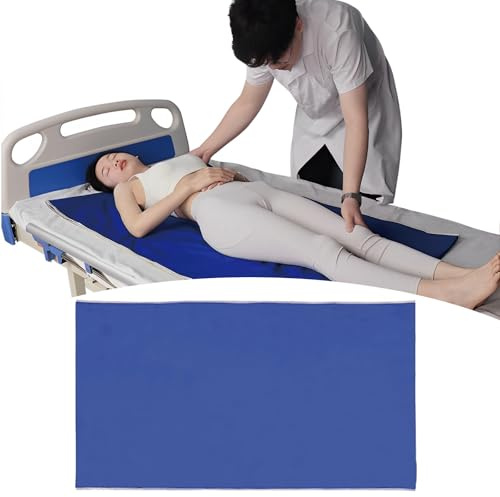 Slide Sheets for Moving Patients on Bed, Slide Sheets for Bed Mobility, Tubular Transfer Slide Sheet for Cars, Wheelchairs, Obese People, Elderly, Hospitals, Home Care, (75 * 135cm, Blue)