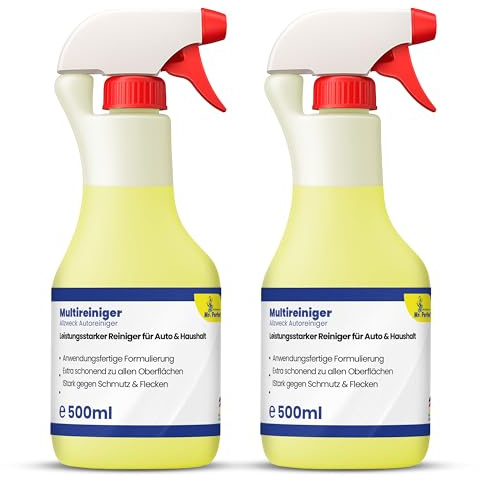Mr. Perfect® - Multistar Multireiniger 2 x 500ml Konzentrat - Polsterreiniger, Teppichreiniger, Textilreiniger, Kunststoffreiniger und Autoinnenreiniger - Autoreinigung von Innen und Außen