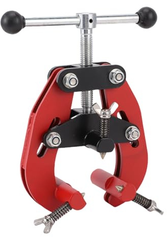 Jiawu Pipe Clamp for Welding, 1-2.5in Pipes, Steel Pipe Alignment Tool High Strength Ultra Clamp with Quick Acting Screws, T-Handle Rapid Adjustment