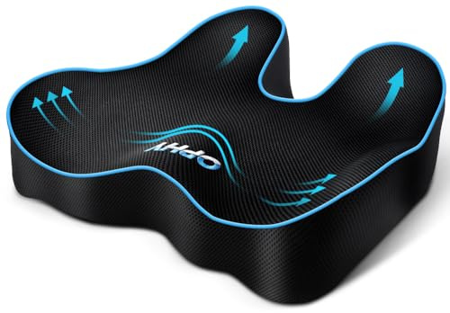 Ophy Coussin Chaise - en Mousse à Mémoire de Forme Premium en Forme U pour Chaise de Bureau, Chaise Gaming, Siège Auto – Confort Doux avec Base Antidérapante & Housses Lavable