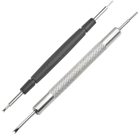Ctyjia Kit di Rimozione Cinturini Orologio 2 Pezzi, Strumento a Doppia Estremità con Punte 1.2mm/1.4mm a V e 0.8mm Aghi, per Regolazione e Riparazione Cinturini