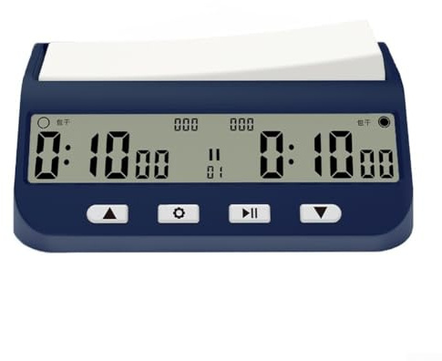 KHIronHive Reloj de ajedrez profesional con múltiples modos de temporización, función de memoria y sonido ajustable para ajedrez chino, ir y para juegos de ajedrez internacionales, diseño compacto ABS