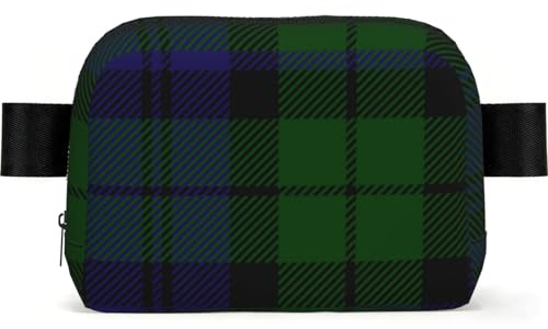 Black Watch Tartan Plaid,Quadratische Hüfttasche, Reise-Bauchtasche, lässige Brusttasche, Gürteltasche für Damen und Herren