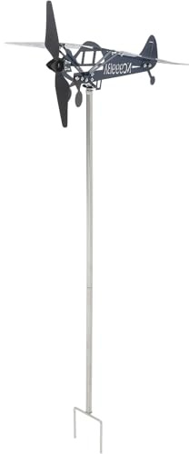 Didiseaon Segnavento Aereo in Ferro Blu Supporto per Tetto, Facile Installazione e Design Elegante per Stufa, Garage e Decorazione da Giardino Versatile