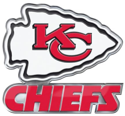 FANMATS 60459 - NFL - Kansas City Chiefs Embossed Color Emblem | KC Arrow Primary Logo
