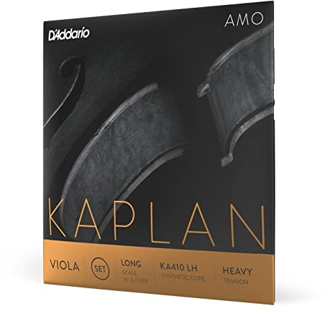 D'Addario Kaplan Amo Viola Saiten - Komplettsatz - KA410 LH - Viola Saiten - Lange Skala, Hohe Spannung