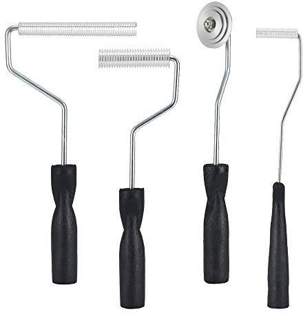 Fiberglass Roller Tools Kit, 4pcs Fiberglass Resin Laminating Bubble Roller Set for Tub Shower Bathtub Boat Repair