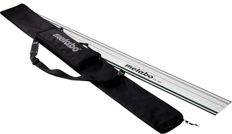 metabo Führungsschiene FS 160 cm mit Tasche, Sägeschiene Kreissägen | Präzise Führungsschiene für Handkreissägen mit Splitterschutz, rutschfest, erweiterbar, inkl. Transporttasche