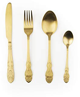 Excelsa Packung mit 4 Besteck Baroque Gold