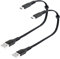 RIIEYOCA Short USB C Cable 1FT, Fast Charging Type C to USB A Cable Flat Braided USB Type C Charging Cable with Cable Clip for Xiaomi Huawei and Samsung,Black(2 Pack)