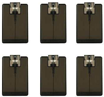 10 Pcs 20ml Card-Like Fine Mist Spray Bottle Plastic Travel Portable Moisturizing Sprayer for Perfume, Hand Sprays Liquid, Freshener (Black)