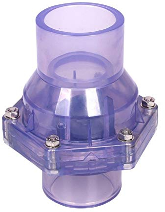 Clapet anti-retour – 40 mm, 50 mm, 63 mm, clapet anti-retour transparent en U-PVC for désodorisation des égouts, connecteurs rapides for conduites d'eau industrielles, 1 pièce (diamètre : diamètre int