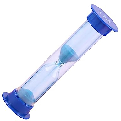 dijiusidy Reloj de Arena 30S/1/2/3/5/10 Minutos Temporizador de Arena Adorno de Escritorio Fiesta Escuela educación temprana Juguete Reloj de Arena, Azul, 1 Minuto