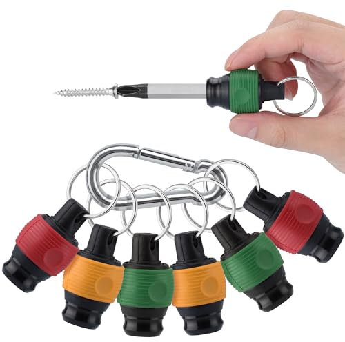 Navaris Porta Inserti per Avvitatore con Moschettone - Porta Punte Trapano e Cacciavite da 1/4- Set da 6 Portainserti Esagonali per Avvitatori Elettrici - Comodi da Usare