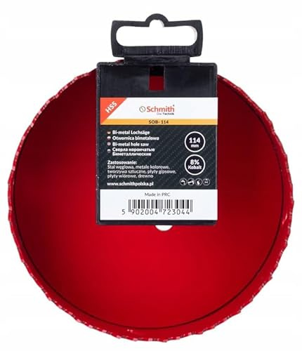 Schmith Scie cloche bimétallique 114 mm pour acier, inox, métaux non ferreux, aluminium, bois et plastique – Découpe précise et durable pour travaux industriels et bricolage.