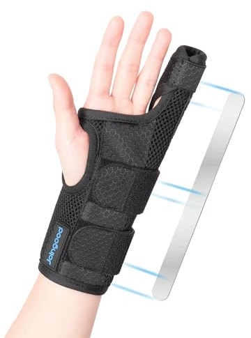 joingood Tutore mignolo, stecca per dito mignolo regolabile, stecca per mignolo, tutore per mignolo, stecca 5 metacarpale per dita rotte, artrite, stecca mignolo mano, tutore mignolo mano sinistra, S