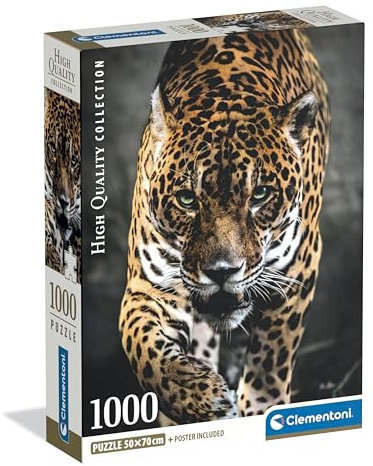 Clementoni - Puzzle pour Adultes 1000 Pièces, HQC Walk of The Jaguar Compact Box, Fabriqué en Italie, 39947