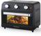BEPER P101FRI024 Friggitrice ad Aria Multifunzione 24L, Air Fryer con 4 Funzioni: Frittura, Grill, Forno, Tostatura, Timer 60 min, 220°C, Accessori Lavabili in Lavastoviglie, Doppio Vetro