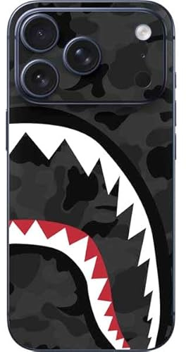 Skinit Decal Phone Skin Compatible with iPhone 17 Pro Max - Shark Teeth Grey Street Camo Design