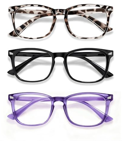 CHEERS DEVICES Blue Light Glasses for Kids Boys Girls - 3 Pack Computer Glasses with Unbreakable Frame and Anti-Glare - blue light glasses for girls (Age 6-9)