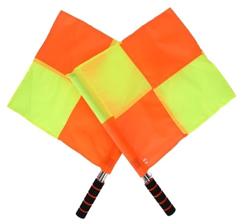 FußBallschiedsrichterfahne 4Pcs Referee Linesman Flag With Storage Bag Portable Flags For Sports Match Soccer Football Hockey Training FüR FußBall