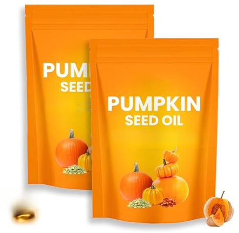 Le capsule di olio di semi di zucca per la crescita dei capelli, l'olio di semi di zucca e il saw palmetto promuovono la crescita dei capelli, cuoio capelluto, salute del cuore e pelle giovane