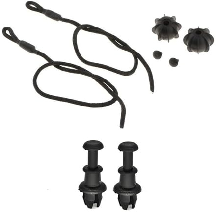 Hutablage String Kompatibel Mit VW GOLF MK5 6 Tiguan MK1 Polo Kofferraum Hutablage Befestigungsgurt Schnurclips 1M6867574A(2X Clips 2XCord)