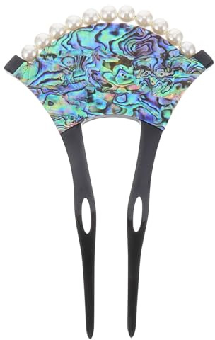 Antike Haarnadel U-förmig aus Acryl und Shell für Mädchen Schwarz | Schlichter Retro Stil, für Antike Partys und Festival, U-form, Haaraccessoire